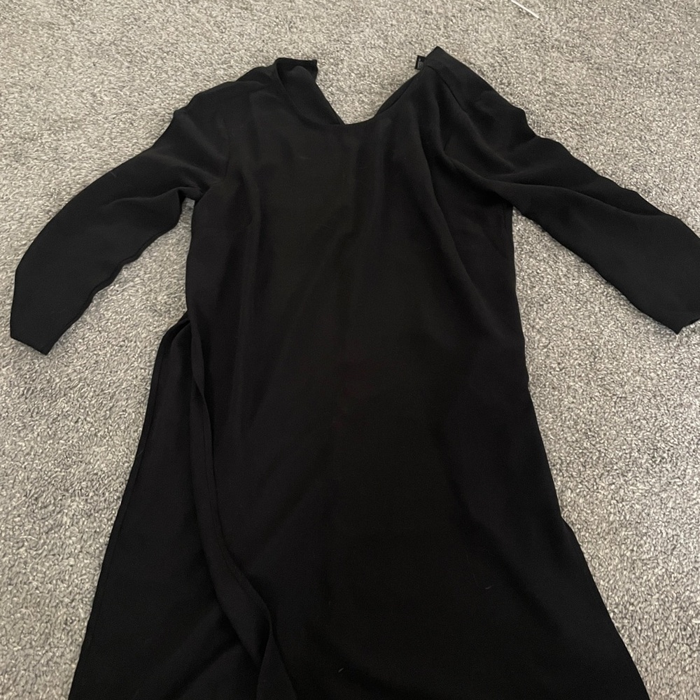 Forever 21 Black Asymmetrical Long Sleeve Dress